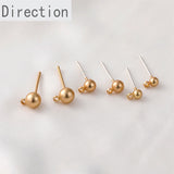 925 Silver Needle Dumb Ring Doudou Earrings