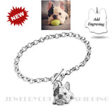 925 Silver Pet Photo Engrave Bracelet Personalized Bangles Mother's Gift