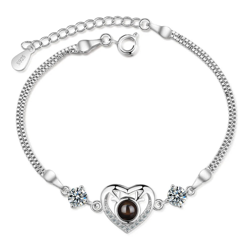 925 Silver Photo Bracelet Personalized Jewelry Women