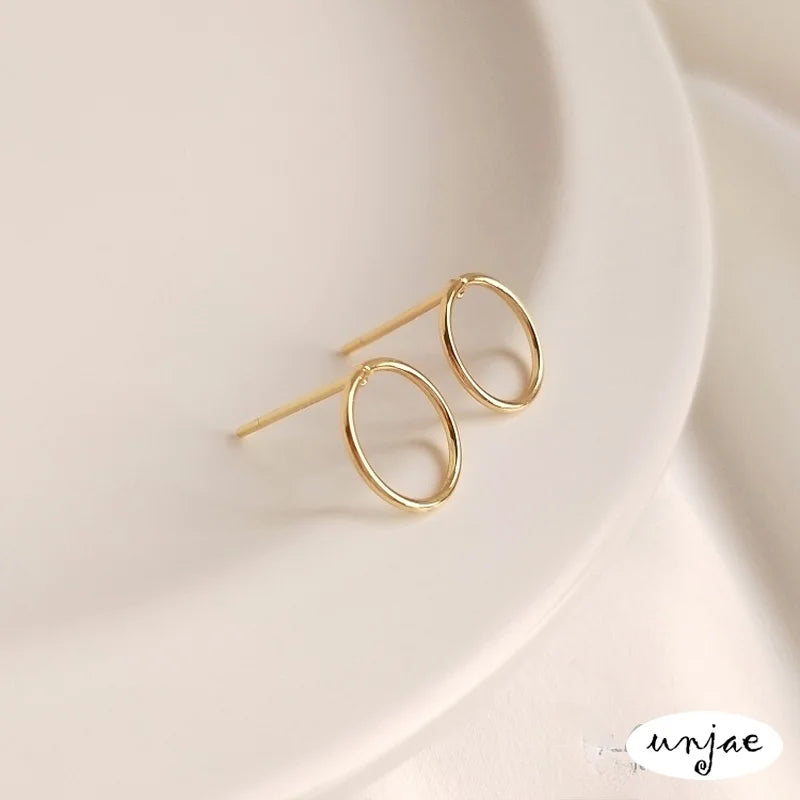 925 Silver Needle Bag 14K Real Ring Earrings DIY Ear Jewelry Accessories