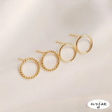 925 Silver Needle Bag 14K Real Ring Earrings DIY Ear Jewelry Accessories