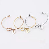 A-Z Stainless Steel Love Knot Bracelet Personalized Girl Birthday Gift