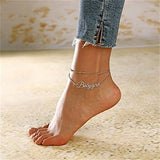 Personalized Stainless Steel Double Letter Anklet Bracelet