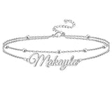 Personalized Stainless Steel Double Letter Anklet Bracelet