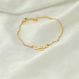 Arabic Name Bracelet for Women Personalised Stainless Steel Silver