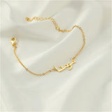 Custom Arabic Name Bracelet Women Stainless Steel Silver Letter Bracel