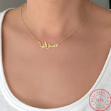 Arabic Name Necklace 925 Silver Personalized Jewelry