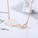 Arabic Name Necklace Personalized Stainless Steel Chain Necklace For Women