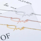 Arabic Name Necklace Personalized Stainless Steel Chain Necklace For Women