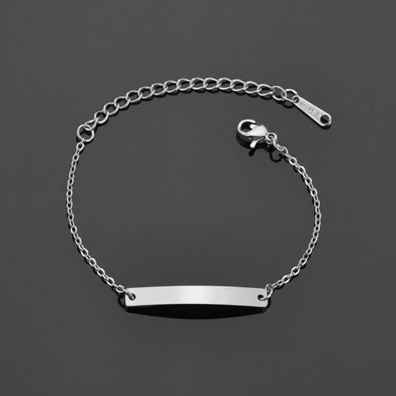 Personalized Name Bracelet for Baby Kids, Engraved Newborn's Name & Birth Date