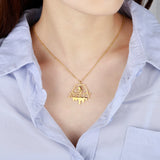 Personalized Bee Name Necklace Silver Pendent