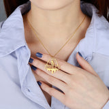 Personalized Bee Name Necklace Silver Pendent