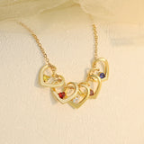 Birthday Time Peach Heart Pendant With Diamonds Charm Women Necklace