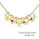 Birthday Time Peach Heart Pendant With Diamonds Charm Women Necklace