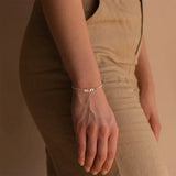 Personalized Stainless Steel Name Birthstone Bracelet for Women