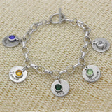 Personalized Birthstones & Names Bracelet Gift YP3137