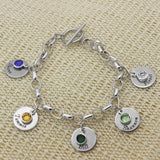 Personalized Birthstones & Names Bracelet Gift YP3137