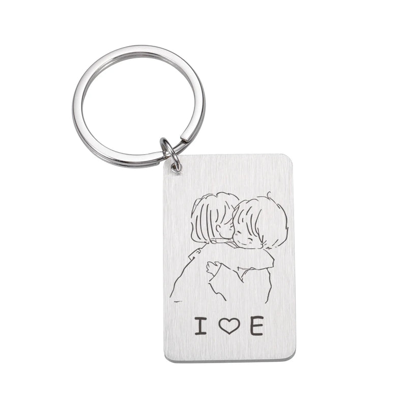 Couples Keychain Gift for Boyfriend Girlfriend, Valentine's Day Present
