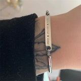 Name Bracelet Stainless Steel Cuff Bangle Engrave
