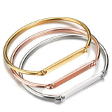 Name Bracelet Stainless Steel Cuff Bangle Engrave