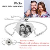 Engraved Family Baby Pets Photo Name Bracelet