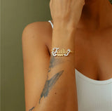 Heart Two-Color Bracelet 18K Gold Stainless Steel Personalized Bracelet