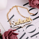 Two-Color Heart Bracelet 18K Gold Stainless Steel Personalized Women