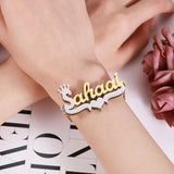 Two-Color Heart Bracelet 18K Gold Stainless Steel Personalized Women