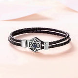925 Silver Hexagram Projection Bracelet for Him