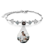 Photo Projection Bracelet Four-Leaf Clover Couple Bangles