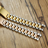 Personalized Stainless Steel Nameplate Couple ID Bracelet