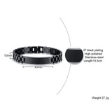 Personalized Stainless Steel Nameplate Couple ID Bracelet