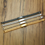 Personalized Stainless Steel Nameplate Couple ID Bracelet