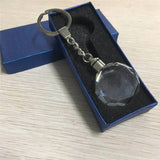 Car Logo Crystal Key Chains with Colorful Light