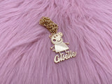 Cartoon Character Engraved Photo Necklace Kids Birthday Jewelry