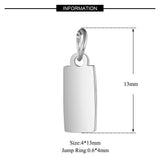 Stainless Steel Cuboid Pendant for DIY Jewelry Making