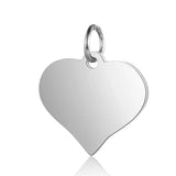 Stainless Steel Heart Pendant Logo Letter DIY Earrings