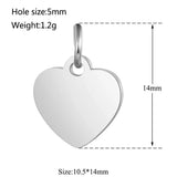 Stainless Steel Heart Pendant for Jewelry Making