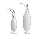 Stainless Steel Oval Pendant for DIY Jewelry Making