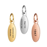 Stainless Steel Oval Pendant for DIY Jewelry Making