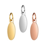 Stainless Steel Oval Pendant for DIY Jewelry Making