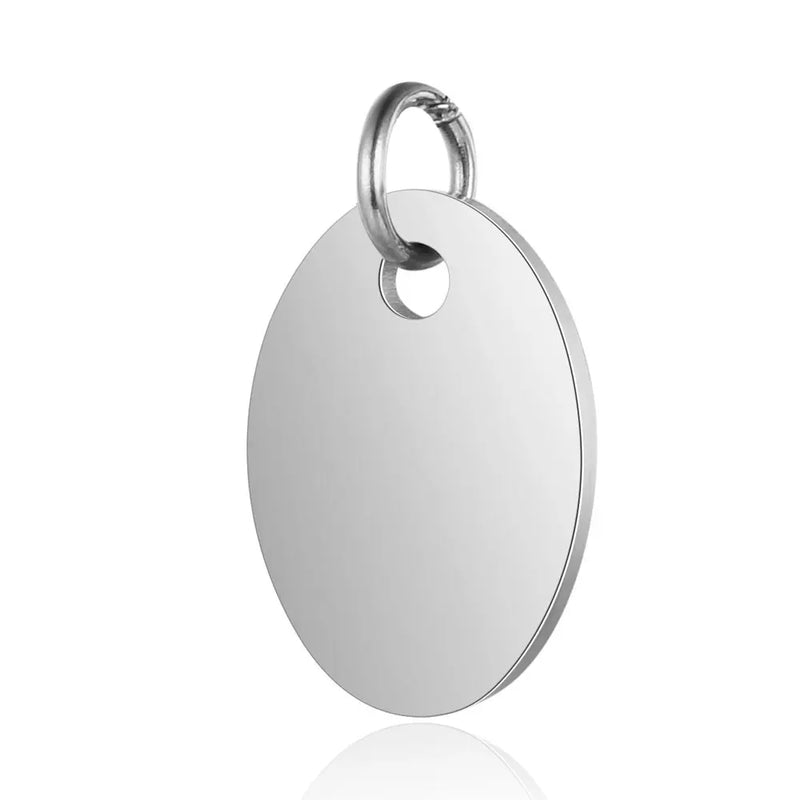Stainless Steel Oval Pendant for Jewelry Making DIY