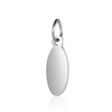 Stainless Steel Oval Pendant for DIY Jewelry Making