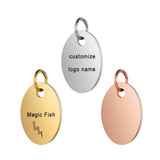 Stainless Steel Oval Pendant for Jewelry Making DIY