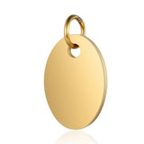 Stainless Steel Oval Pendant for Jewelry Making DIY