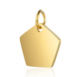 Stainless Steel Polygon Pendant Charms for Jewelry Making