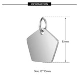 Stainless Steel Polygon Pendant Charms for Jewelry Making
