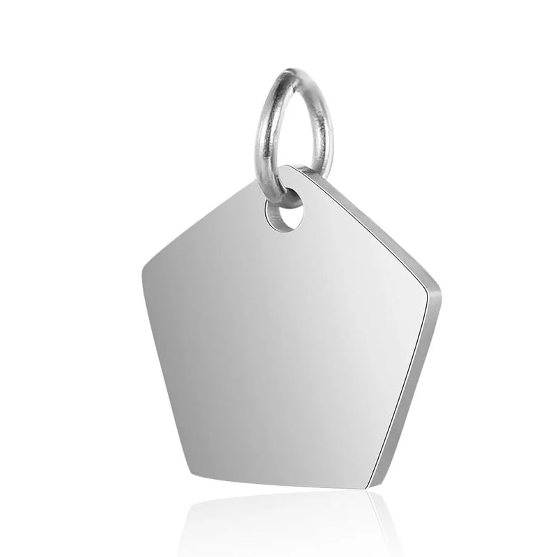 Stainless Steel Polygon Pendant Charms for Jewelry Making