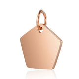 Stainless Steel Polygon Pendant Charms for Jewelry Making