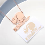 Children's Drawing Necklace Stainless Steel Personalized Name Kids Gift